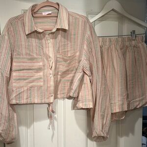 Pink Lily small Multicolor Striped short set.  Great condition